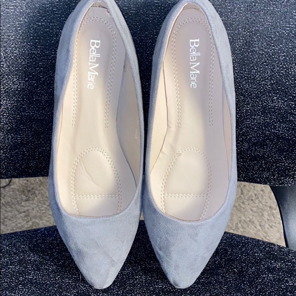 Gray suede women’s flats size 9.5